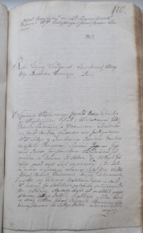 Dekret remisyjny na sąd komornicki w sprawie pomiędzy Galińskim a Chmarami, 3 XI 1762Dekret remisyjny na sąd komornicki w sprawie pomiędzy Galińskim a Chmarami, 3 XI 1762