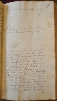 Remissa w sprawie Szulców z Panem Hłaską i innymi, 12 III 1763