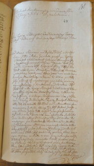Dekret kontumacyjny w sprawie Kazimierza Łuskiny z zakonnikami monastyru markowskiego, 22 II 1763