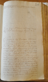 Dekret oczywisty w sprawie pomiędzy Bogusławem Szukiewiczem a Stefanem Slieniem, 25 II 1763