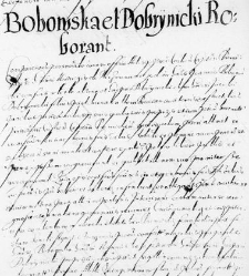 Bobowska et Dobrynicki roborant