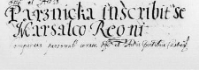 Parznicka inscribit se Marsalco Regni