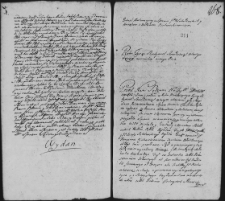 Dekret kontumacyjny w sprawie pomiędzy Sokołowskimi i Korsakami a Pietraszkiewiczem, 8 XI 1762