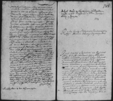 Dekret oczywisty w sprawie pomiędzy Józefem Karęgą a Antonim, Marcelim, Józefem, Ludwiką Karęgami oraz Tadeuszem Rychlickim, 14 I 1763