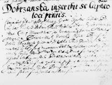 Dobrzanska inscribit se Capitaneo loci praesentis