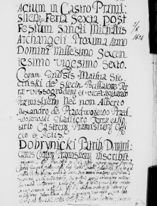 Dobrynicki Patribus Dominicanis Conventus Praemisliensis inscribit