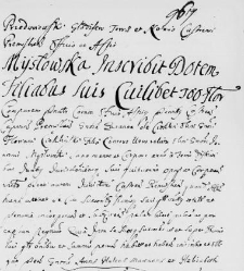 Mysłowska inscribit dotem filiabus suis cuilibet 100 florenorum