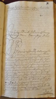 Remissa per generalem w sprawie Antoniego i Wiktorii Sielawów z Marianną z Sielawów Reudową, 12 III 1763