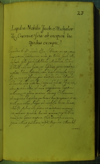 Dokument, w którym Zygmunt III zwalnia z obowiązku goszczenia sług królewskich dom Jakuba Michałowskiego (w Krakowie), Warszawa 13 II 1629 r.