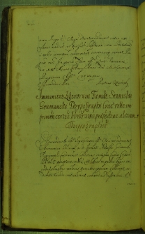 Dokument, w którym Zygmunt III nadaje prawo na wyłączność druku "pewnych" książek spadkobiercom Stanisława Giermańskiego, na tych drukarzy, którzy tego prawa przestrzegać niebędą, nakłada sankcję, Warszawa 6 II 1629 r.