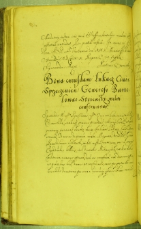 Dokument, w którym Zygmunt III nadaje, żołnierzowi Bartłomiejowi Strojeńskiemu, dobra po mieszczaninie ze Sprzeczewa, Fabianie Łukaszu, Warszawa 26 II 1629 r.