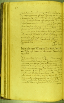 Dokument, w którym Zygmunt III nadaje Janowi Lassonowi (pisarz kancelarii koronnej) dobra w Gdańsku i innych miejscowościach, skonfiskowane „zdrajcom”, Warszawa 26 IX 1629 r.