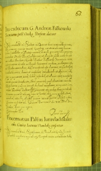 Dokument, w którym Zygmunt III przyznaje przypadłe prawem kaduka dobra w mieście Gąbinie Andrzejowi Falkowskiemu, Warszawa 20 IX 1629 r.