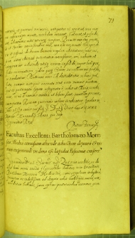 Dokument, w którym Zygmunt III zezwala medykowi królewskiemu, Bartłomiejowi Morescio potwierdza, na handel piwem w Poznaniu, Warszawa 28 IX 1629 r.