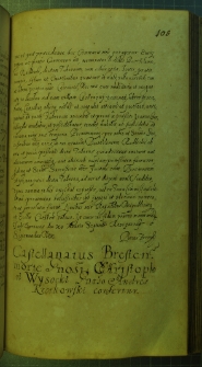 Dokument, w którym Zygmunt III nadaje urząd kasztelana brzeskiego Andrzejowi Kretkowskiemu, Warszawa 20 X 1631 r.