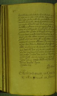 Dokument, w którym Zygmunt III nadaje Franciszkowi Sędziwojowi Czarnowskiemu, prawo dożywotnie do młyna w mieście Międzyrzeczu nad rzeką Paklicą, Tykocin 30 XII 1630 r.