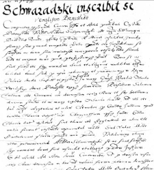 Schwaradzki inscribit se vexilifero Premisliensi