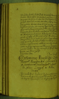 Dokument, w którym Zygmunt III transumuje przywileje mieszkańców Nowogrodu, w tym przywileje dotyczące wyrębu lasów, Tykocin 30 XII 1630 r.