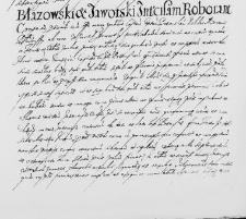 Błazowski et Jaworski intercisam roborant