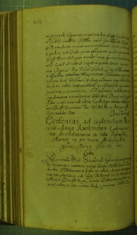 Dokument, w którym Zygmunt III wyraża zgodę na odstąpienie dożywotnich praw Anny Ruskirchen Calkraterowej, do sołectwa we wsi Podmokłe Wielkie na rzecz syna, Warszawa 6 III 1631 r.