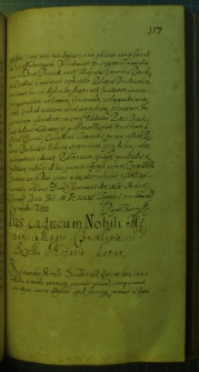 Dokument, w którym Zygmunt III nadaje pisarzowi kancelarii koronnej, Michałowi Megerowi, dobra na przedmieściach Lublina, przypadłe skarbowi królewskiemu prawem kaduka, Warszawa 21 XII 1631 r.
