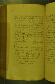 Dokument, w którym Zygmunt III zatwierdza Stanisława Herburta dożywocie na starostwie skalskim, Warszawa 17 IV 1632 r.