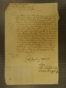 List Stanisława Skórkowskiego do Marcjana Wituskiego z 25 X 1653 r.