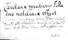 Castellanus Syradiensis Pallationo Moldaviae obligat