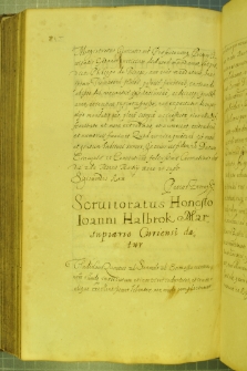 Dokument, w którym Władysław IV nadaje serwitorat Janowi Holbrokowi, kaletnikowi nadwornemu, Kraków 2 III 1633 r.