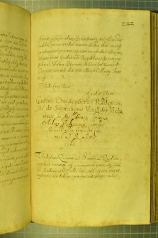 Dokument, w którym Władysław IV udziela zgody Krzysztofowi Radoszewskiemu z Siemikowic na zrzeczenie się urzędu chorążego wieluńskiego na rzecz Andrzeja Radowszewskiego, Kraków 15 III 1633 r.