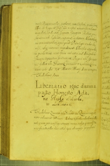Dokument, w którym Władysław IV uwalnia Adama Glinkę, mieszkańca przedmieścia Lublina, pogorzelca od obciążeń wszelkiego rodzaju z wyjątkiem pogłównego, Kraków 12 III 1633 r.