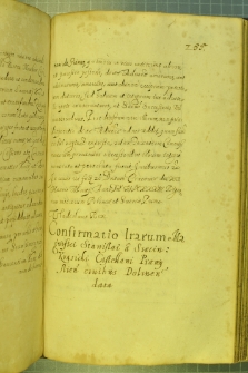 Dokument, w którym Władysław IV potwierdza przywilej Stanisława Karasickiego dla mieszczan Doliny z 1590 r, dotyczący m. in. sianożęcia na Jurowym Kącie, Kraków 16 III 1633 r.