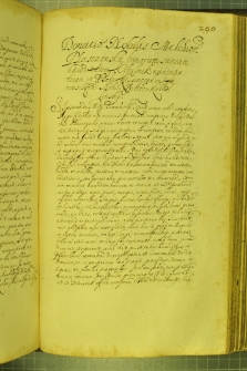 Dokument, w którym Melchior Płasczyński donuje swoje dziedziczne dobra Cybulnik (powiat kałanczakowski) Witoldowi Kobielińskiemu, Warszawa 21 VI 1628 r.