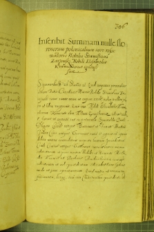 Dokument, w którym Stanisław Zarzeński, zapisuje 1000 zł Elżbiecie Kranichównej, wdowie, jako zabezpieczenie posagu, Warszawa 19 VI 1630 r.