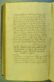 Dokument, w którym Paweł Chrzanowski, syn Elżbiety Pogroszewskiej, donuje część wsi Pogroszewo w starostwie warszawskim Teofilowi Grzybowskiemu, sędziemu ziemskiemu warszawskiemu, Warszawa 30 IV 1633 r.