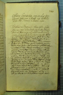 Dokumenty umieszczone w Metryce Koronnej z dnia 22 VIII 1634 r.