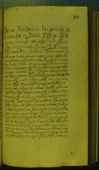 Dokumenty umieszczone w Metryce Koronnej z dnia 24 XII 1630 r.