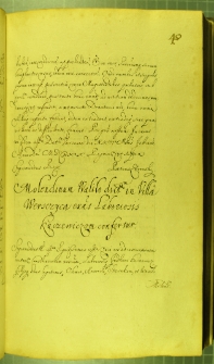 Dokumenty umieszczone w Metryce Koronnej z dnia 3 III 1629 r.
