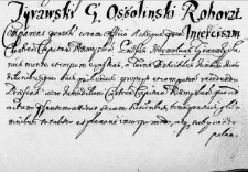 Tyrawski G[eneroso] Ossolinski roborat intercisam