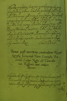 Dokumenty umieszczone w Metryce Koronnej z dnia 28 VII 1628 r.