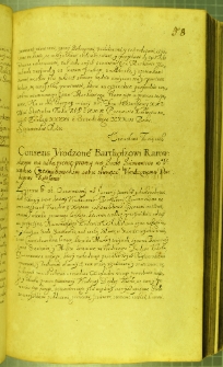 Dokumenty umieszczone w Metryce Koronnej z dnia 27 IX 1629 r.
