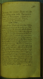 Dokumenty umieszczone w Metryce Koronnej z dnia 25 II 1631 r.