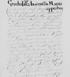 Grocholska inscriptionem Mariti approbat