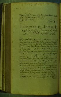 Dokument umieszczony w Metryce Koronnej z dnia 27 X 1631 r.