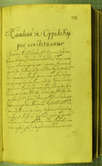 Dokument umieszczony w Metryce Koronnej z dnia 18 II 1629 r.