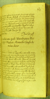Dokument umieszczony w Metryce Koronnej z dnia 2 XI 1629 r.