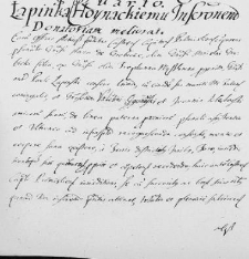 Łapinska Choynackiemu inscriptionem donatorium meliorat