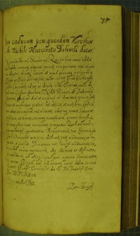 Dokument umieszczony w Metryce Koronnej z dnia 5 XII 1629 r.