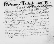 Plebanus Tuligloviensis Koritkowi recognitionem roborat