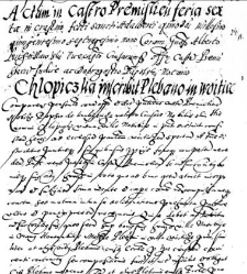 Chlopniczka inscribit plebano in Woitice